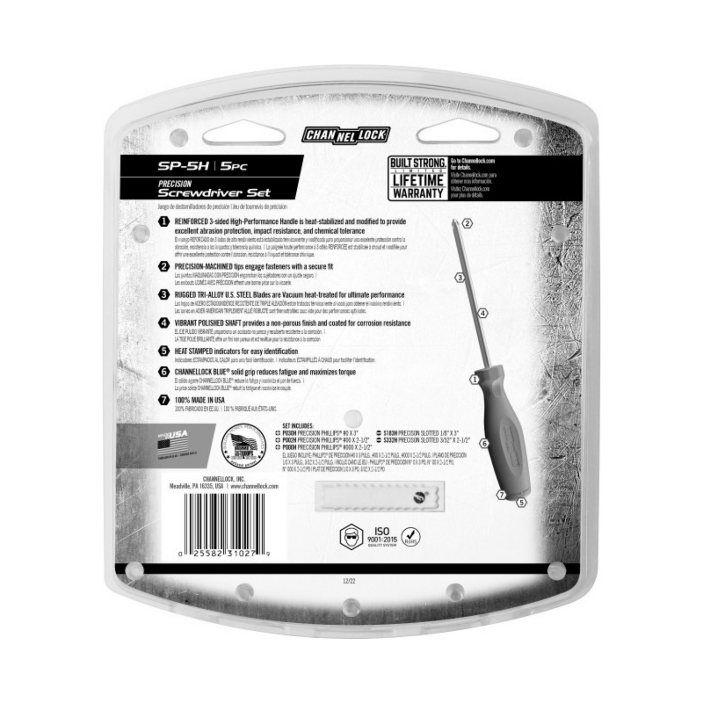 Channellock 5pc Precision Screwdriver Set