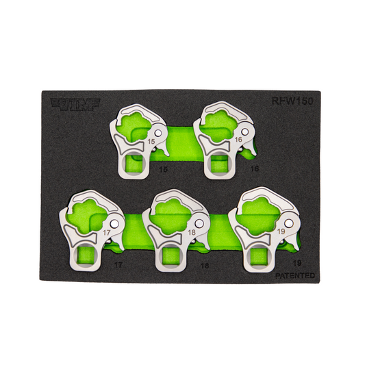 5 PC. 3/8'' DR. RATCHETING FLARE NUT SET (15, 16, 17, 18, 19MM)