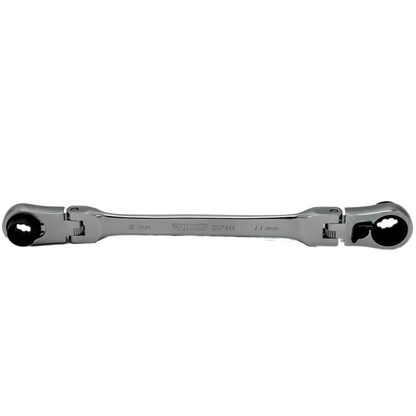 Double Deep Spline Flex Head Ratcheting Wrench Set (8 mm - 17 mm)