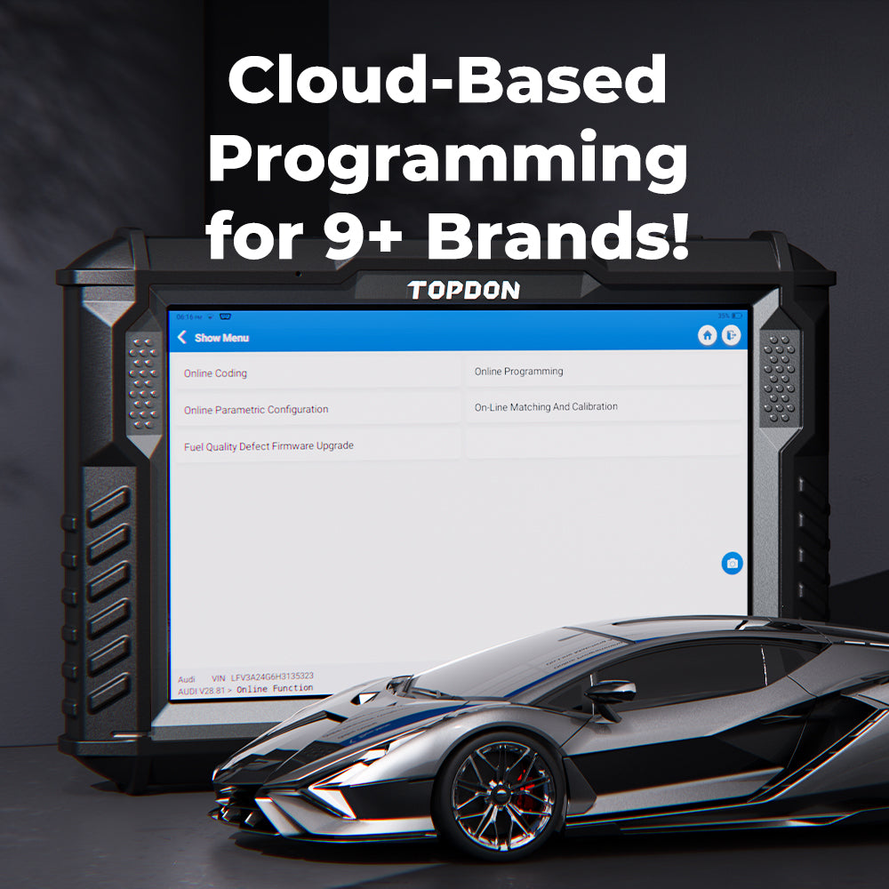 TOPDON 10.1" OE-Level Scan Tool Remote Programming, Cloud-Based Programming