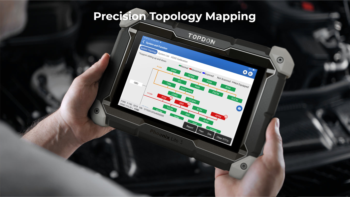 TOPDON 8" OE-Level Scan Tool, Serv Funcs, Bi-Directional Controls