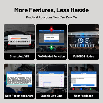 TOPDON 4" Scan Tool for Euro Vehicles, ECU Coding, Free Updates