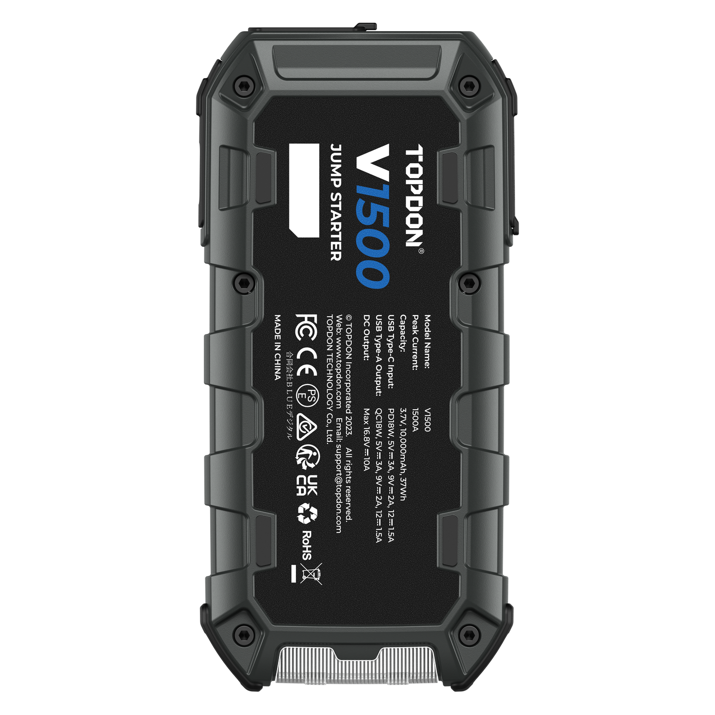 TOPDON 1500A Jump Starter & Booster, Power Bank & Flashlight