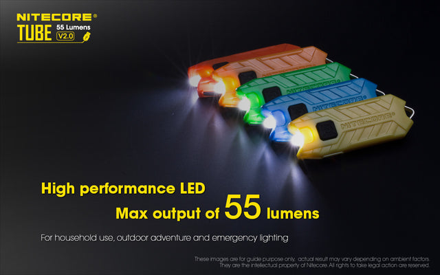 Nitecore TUBE v2 55 Lumen Rechargeable Keychain Flashlight