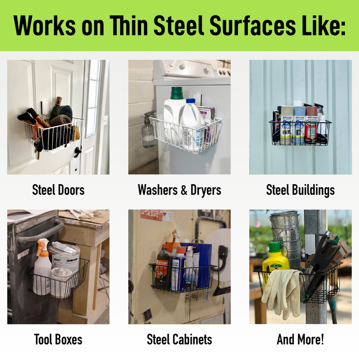 Small Utility Magnetic Basket - Holds up to 35 lbs