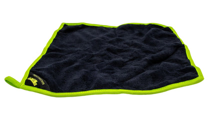 16'' X 16'' MAGNETIC MICROFIBER RAG - BLACK & GREEN