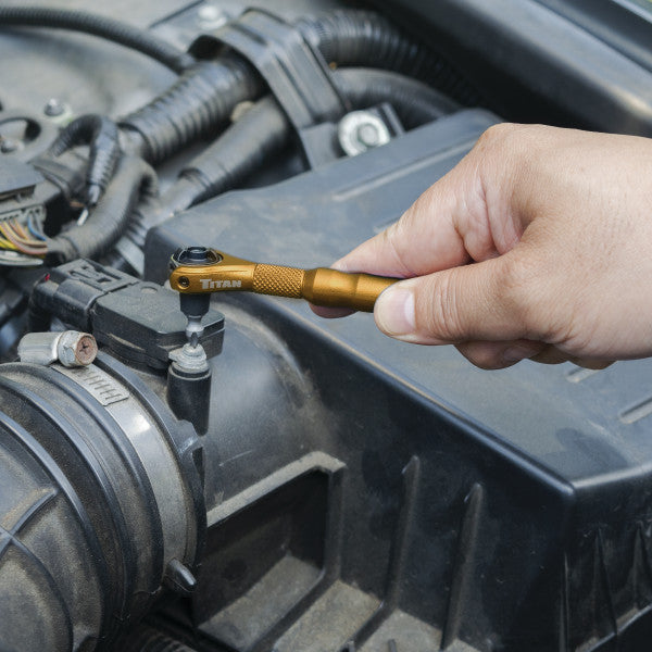 1/4 in. Drive Aluminum Swivel Head Ratcheting Micro Bit Driver (11323)