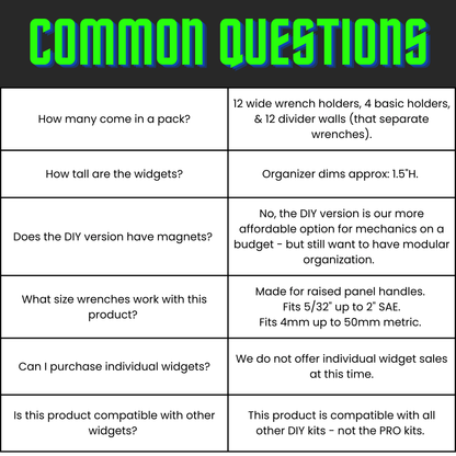 Toolbox Widget Wrench Organizer - Wide [DIY]