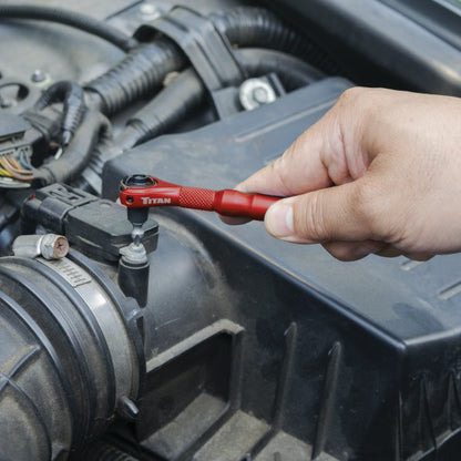 1/4 in Drive Aluminum Swivel Head Ratcheting Micro Bit Driver (11321)