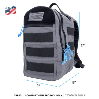 Channellock PRO Double-Compartment Tool Backpack w/ Modular AIMS™ System