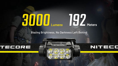 Nitecore HC75 UHE 3000 Lumen USB-C Rechargeable Zoomable Work Headlamp