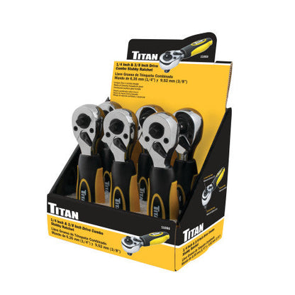 1/4 in. and 3/8 in. Drive Dual Head Stubby Ratchet (11050)