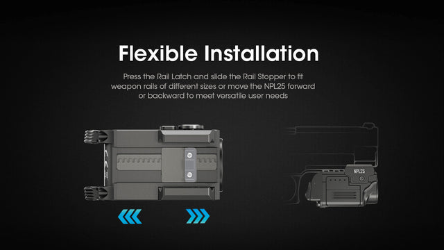 Nitecore NPL25 900 Lumen Rechargeable Compact Rail Mount Flashlight