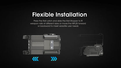 Nitecore NPL25 900 Lumen Rechargeable Compact Rail Mount Flashlight