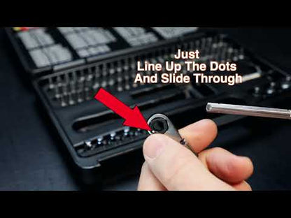 89 Piece Bit Set with 1/4″ Flex Ratchet