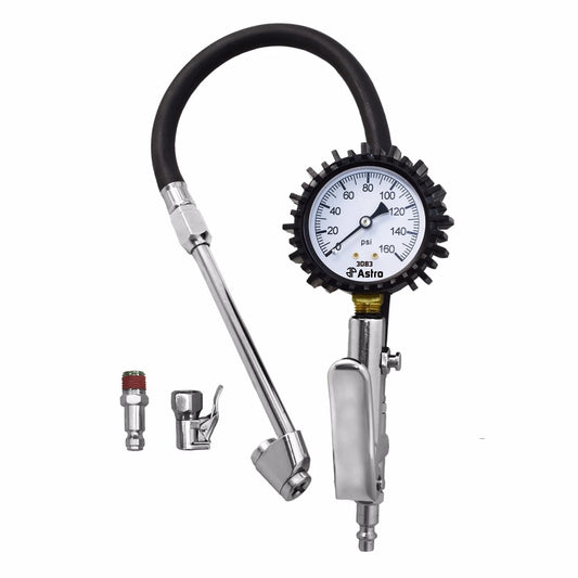 Astro Pneumatic - 2.5″ Dial Tire Inflator with Locking & Dual Chucks