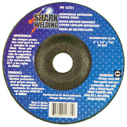 10 PK | 7″ Type 27 Aluminum Oxide Grinding Wheel – 1/4″ x 7/8 – 24 Grit