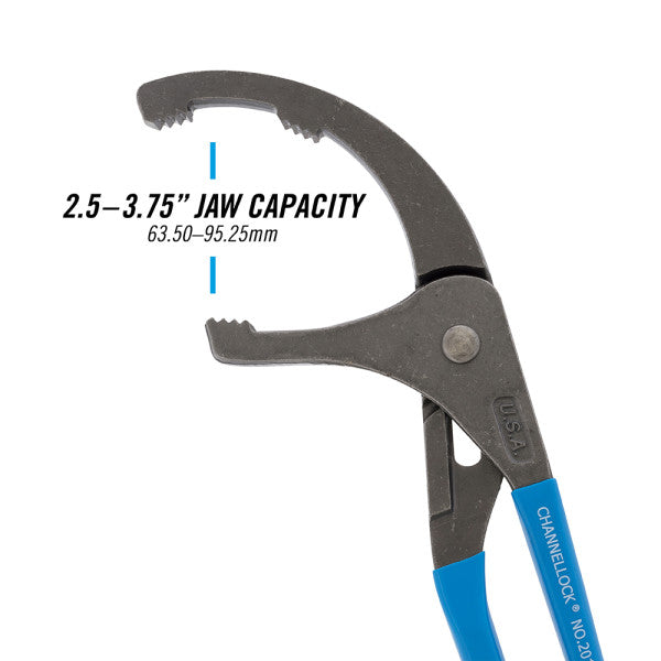 Channellock 12-Inch Oil Filter/PVC Angled Head Pliers