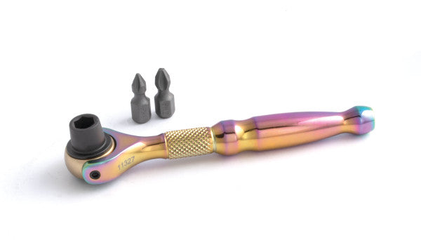 1/4 in. Drive Titanium Swivel Head Ratcheting Micro Bit Driver (11327)