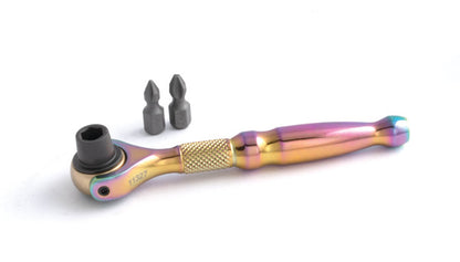 1/4 in. Drive Titanium Swivel Head Ratcheting Micro Bit Driver (11327)