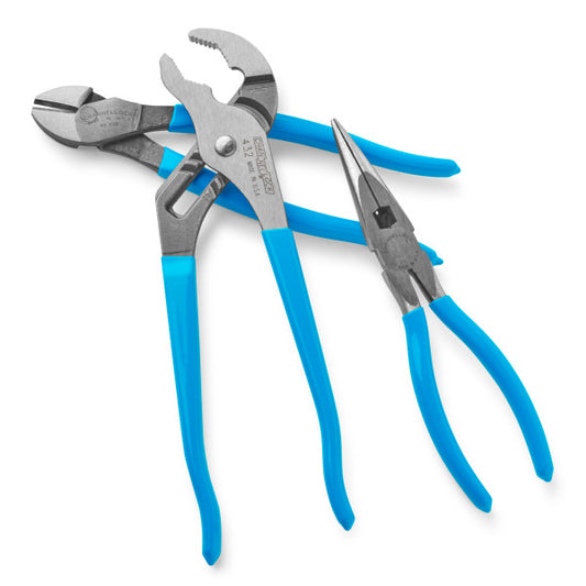 Channellock 3pc Plier Set: 432, 317, 338, Poly-Bagged